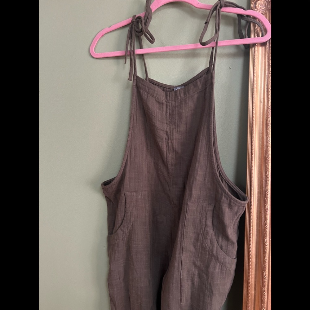 Military green fabric overalls, NEVER WORN